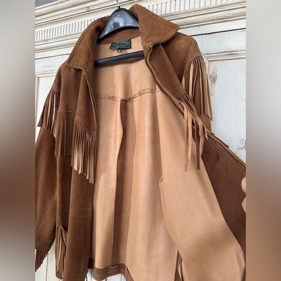 Ralph Lauren Western Brown leather Fringe Jacket. - Picture 3 of 8